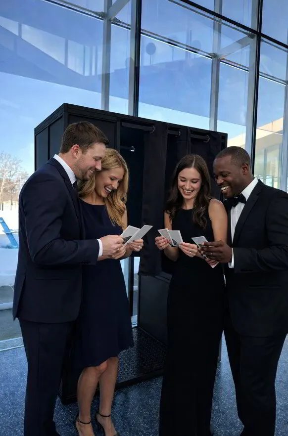 Enclosed booth corporate event