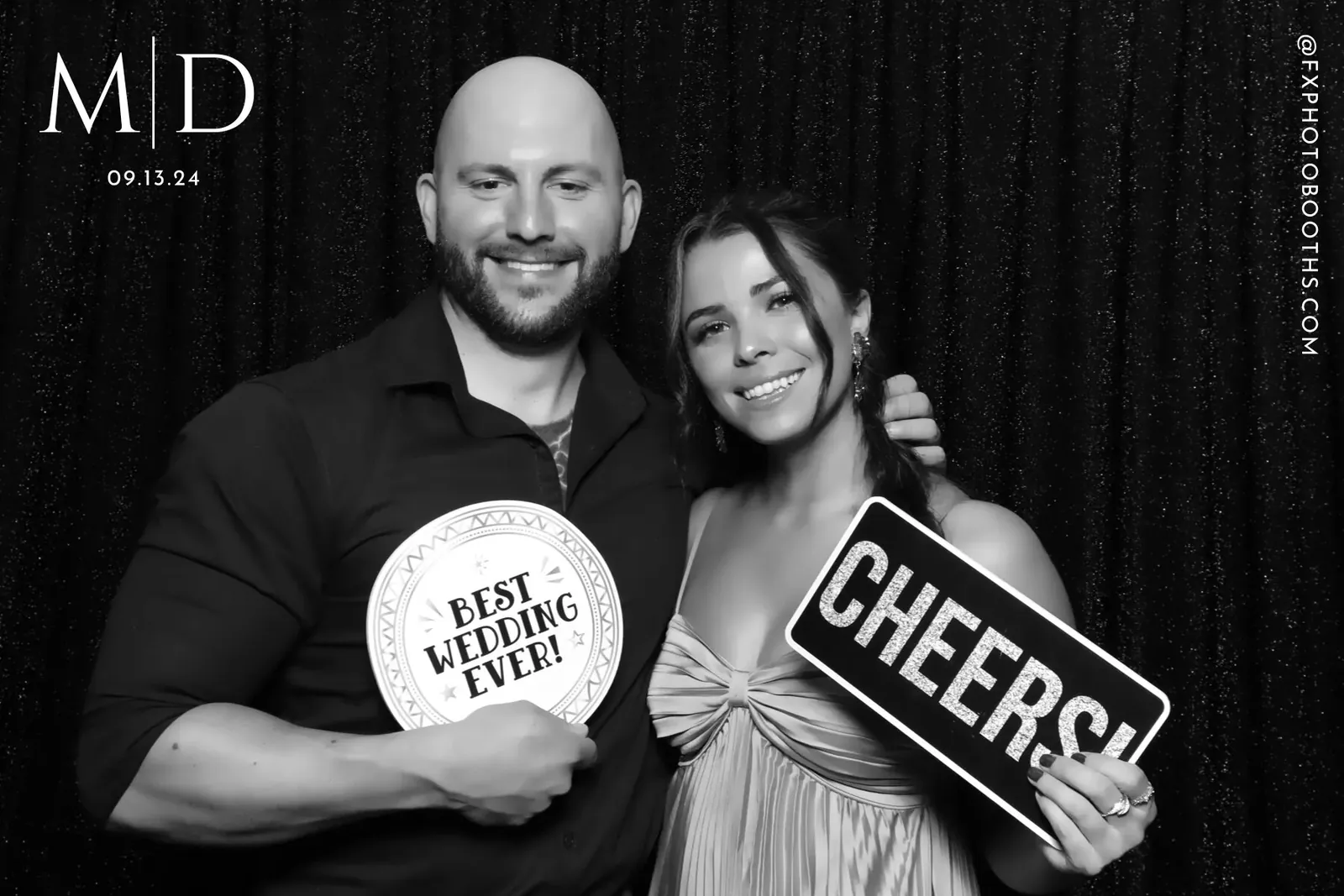 Reverse glam photo booth portrait