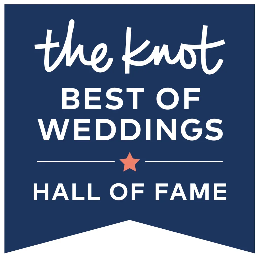 The Knot Best of Weddings Hall of Fame badge