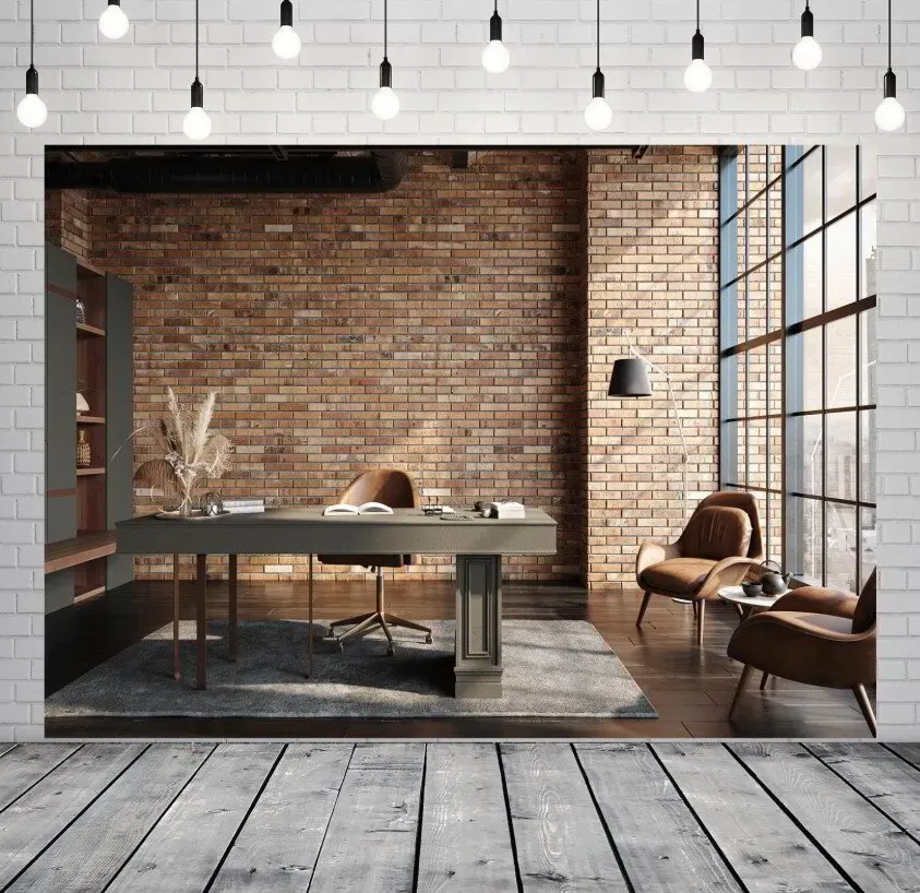 Industrial-inspired photo booth set