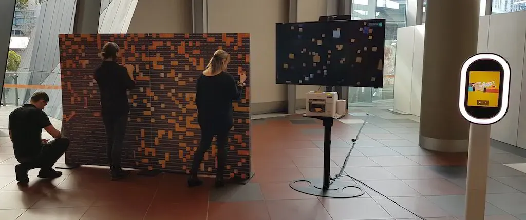 Digital mosaic wall example