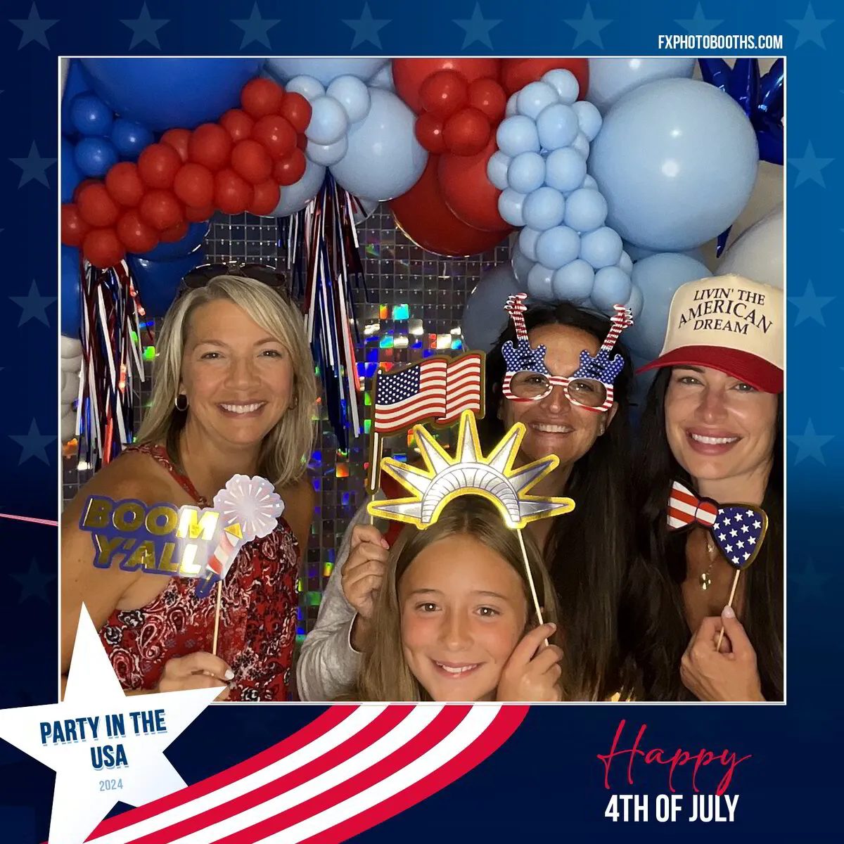 Party photo booth template example
