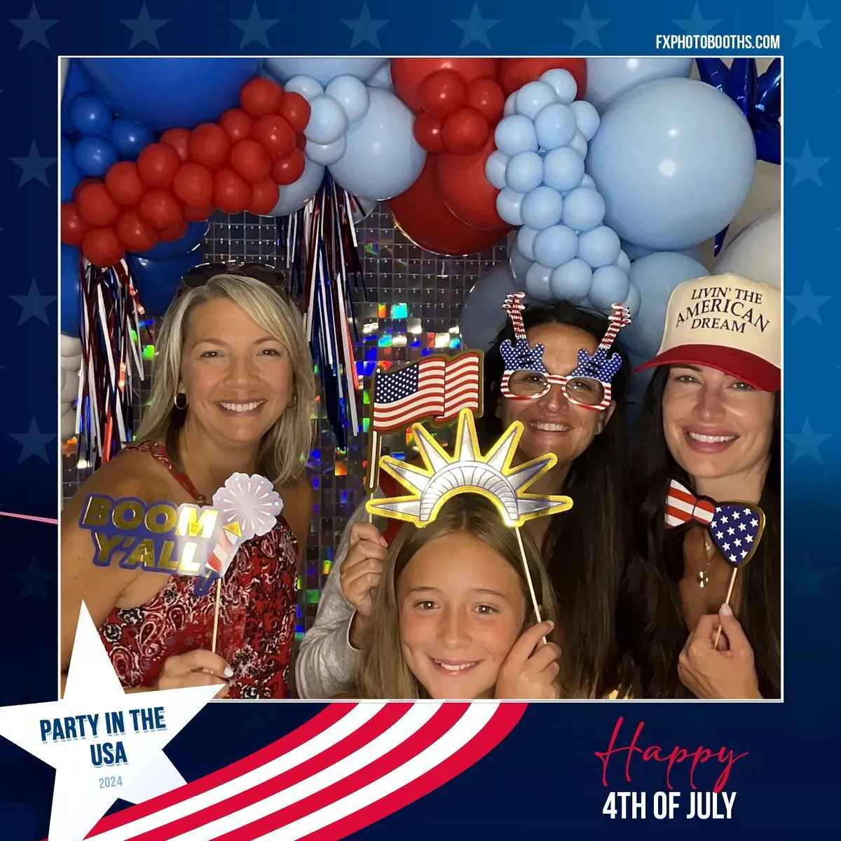 Party photo booth template example