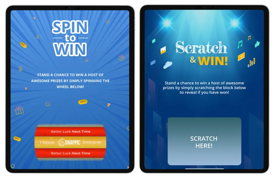 Photo booth contest and giveaway feature