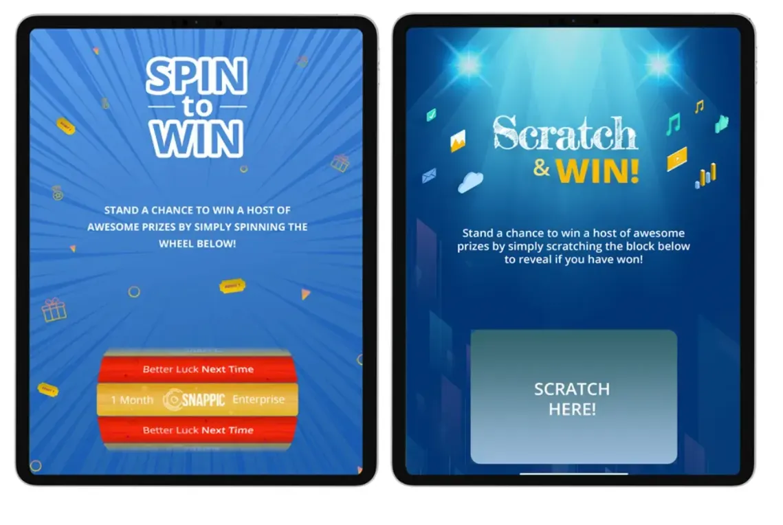 Photo booth contest and giveaway feature