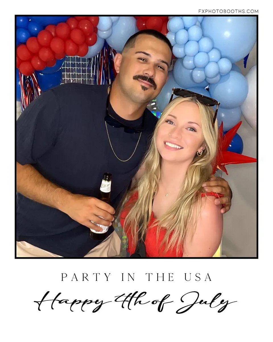 Party photo booth template example