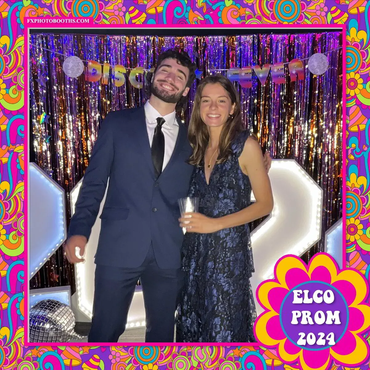 Party photo booth template example