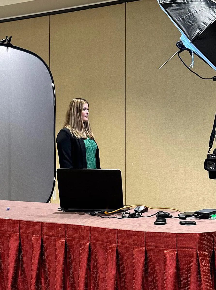 Headshot setup at an event