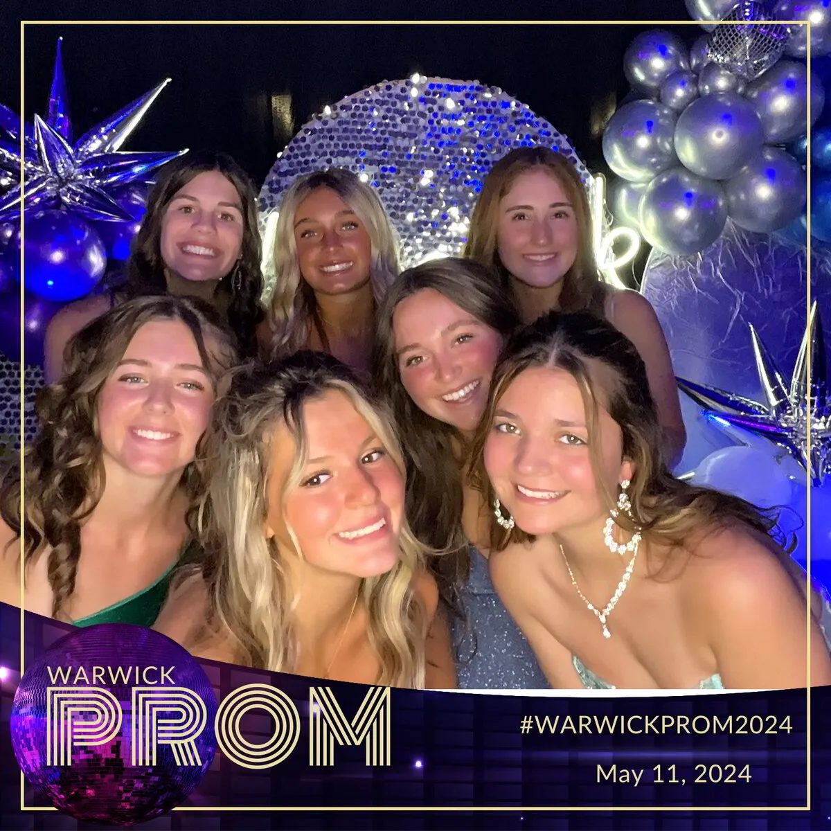 Party photo booth template example
