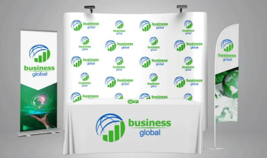 Oversized brand wall photo booth backdrop