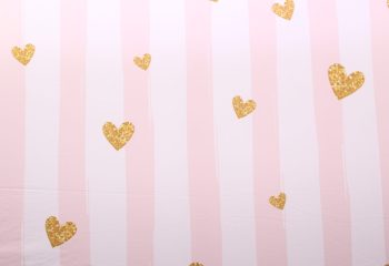 Gold Hearts with Stripes CUPB 8x8 Pillow Top Backdrop